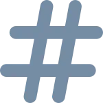 Hashtag SVG Icon